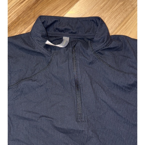 NEW Women's Black MONDETTA Active Ribbed 1/2 Zip Top XL - Picture 2 of 2